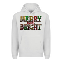 Dove Grey merry and bright Premium Hoodie - AdoDesignShop