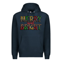 Navy merry and bright Premium Hoodie - AdoDesignShop