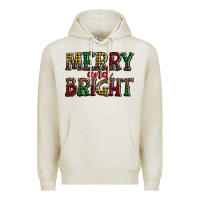 Oatmeal Heather merry and bright Premium Hoodie - AdoDesignShop