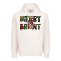 Pale Pink merry and bright Premium Hoodie - AdoDesignShop