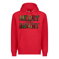 Red merry and bright Premium Hoodie - AdoDesignShop