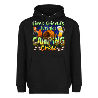 Black fires friends drinks camping crew Heavyweight Hoodie - Zillion Design Studio
