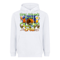 White fires friends drinks camping crew Heavyweight Hoodie - Zillion Design Studio