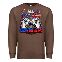Chestnut All American gamer 4th of july Premium Sweatshirt - CowGirlArtShop