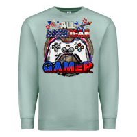 Seafoam All American gamer 4th of july Premium Sweatshirt - CowGirlArtShop