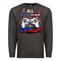 Smoke All American gamer 4th of july Premium Sweatshirt - CowGirlArtShop