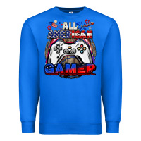 True Royal All American gamer 4th of july Premium Sweatshirt - CowGirlArtShop