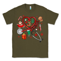 Army Green christmas nurse Classic Tee - MaliasSmallBusiness