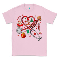 Bubblegum Pink christmas nurse Classic Tee - MaliasSmallBusiness