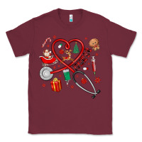 Burgundy christmas nurse Classic Tee - MaliasSmallBusiness