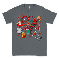 Charcoal Heather christmas nurse Classic Tee - MaliasSmallBusiness