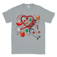Heather Grey christmas nurse Classic Tee - MaliasSmallBusiness