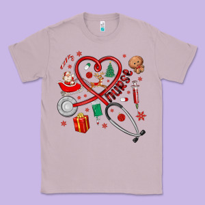 Christmas Nurse Classic Tee Designed By Maliassmallbusiness