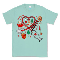 Seafoam christmas nurse Classic Tee - MaliasSmallBusiness