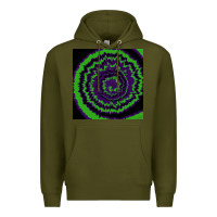 Army Green halloween tie dye pattern black Premium Hoodie - RanaPortraitStore