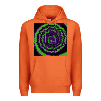 Carrot halloween tie dye pattern black Premium Hoodie - RanaPortraitStore