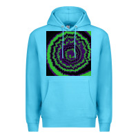 Ocean Blue halloween tie dye pattern black Premium Hoodie - RanaPortraitStore