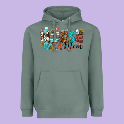 Nurse Mom Heavyweight Hoodie Designed By Texasbilliewilder