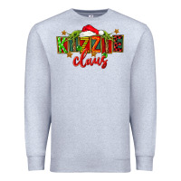Heather Grey Christmas kizzie claus Premium Sweatshirt - FaDigitalArtStudio