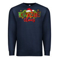 Navy Christmas kizzie claus Premium Sweatshirt - FaDigitalArtStudio