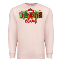 Pale Pink Christmas kizzie claus Premium Sweatshirt - FaDigitalArtStudio