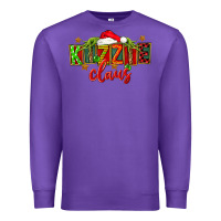 Purple Christmas kizzie claus Premium Sweatshirt - FaDigitalArtStudio
