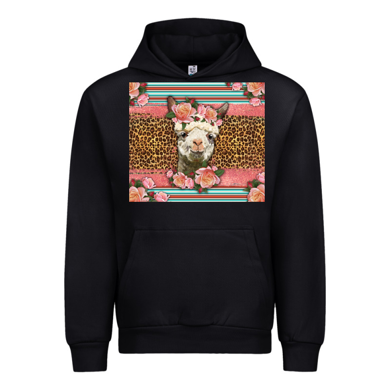 Llama And Roses Glitter Urban Hoodie by LillyAllenDesigns | Teevron