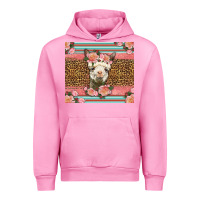 Fuchsia Pink llama and roses glitter Urban Hoodie - LillyAllenDesigns