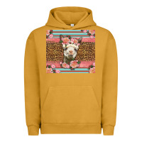 Pigment Peanut Butter llama and roses glitter Urban Hoodie - LillyAllenDesigns
