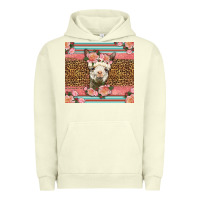 Pigment Pistachio llama and roses glitter Urban Hoodie - LillyAllenDesigns