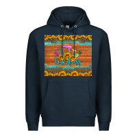 Navy hairboss 200z skinny sunflowers leopard hairdresser Premium Hoodie - Artiststas
