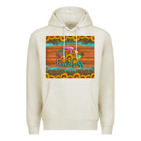 Oatmeal Heather hairboss 200z skinny sunflowers leopard hairdresser Premium Hoodie - Artiststas