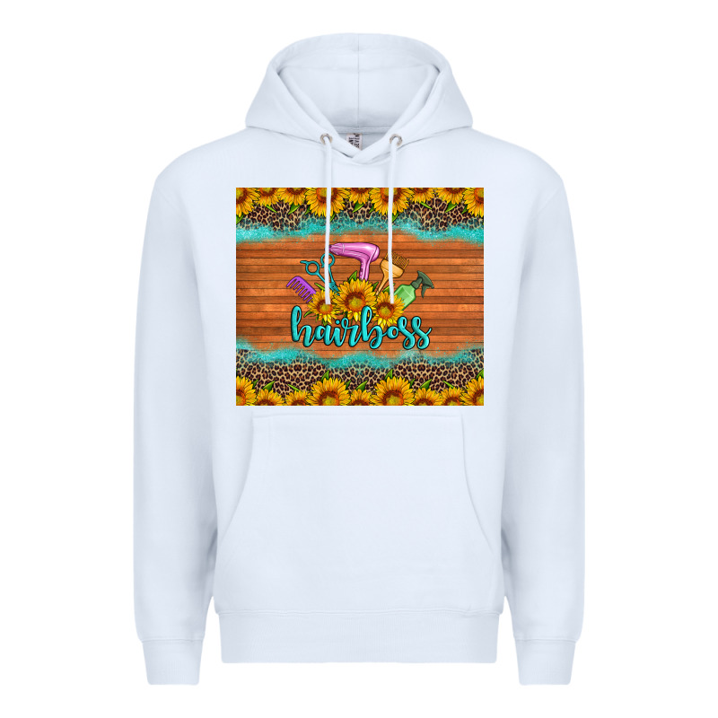 Hairboss 200z Skinny Sunflowers Leopard Hairdresser Premium Hoodie by Artiststas | Teevron