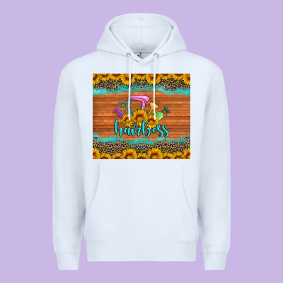 Hairboss 200z Skinny Sunflowers Leopard Hairdresser Premium Hoodie Designed By Artiststas