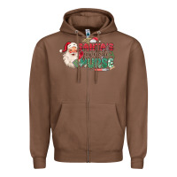 Chestnut Santa's Favorite Nurse Zipper Hoodie - MaliasSmallBusiness