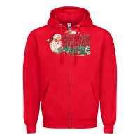Red Santa's Favorite Nurse Zipper Hoodie - MaliasSmallBusiness