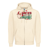 Sandshell Santa's Favorite Nurse Zipper Hoodie - MaliasSmallBusiness