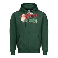 Sports Green Santa's Favorite Nurse Zipper Hoodie - MaliasSmallBusiness