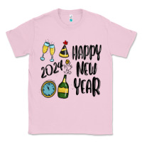 Bubblegum Pink happy new year 2024 Classic Tee - MaliasSmallBusiness