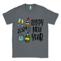 Charcoal Heather happy new year 2024 Classic Tee - MaliasSmallBusiness