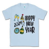 Dusty Blue happy new year 2024 Classic Tee - MaliasSmallBusiness