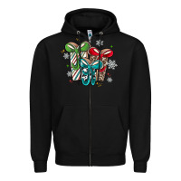 Black christmas gifts Zipper Hoodie - MaliasSmallBusiness
