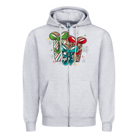 Heather Grey christmas gifts Zipper Hoodie - MaliasSmallBusiness