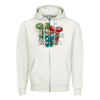 Oatmeal Heather christmas gifts Zipper Hoodie - MaliasSmallBusiness