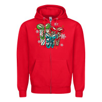 Red christmas gifts Zipper Hoodie - MaliasSmallBusiness