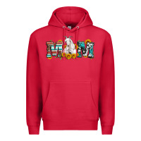 Cardinal goat mom serape leopard cowhide goat family Premium Hoodie - Artiststas