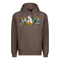 Coffee goat mom serape leopard cowhide goat family Premium Hoodie - Artiststas