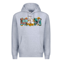 Heather Grey goat mom serape leopard cowhide goat family Premium Hoodie - Artiststas