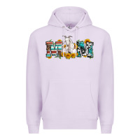 Lilac goat mom serape leopard cowhide goat family Premium Hoodie - Artiststas