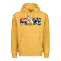 Mustard goat mom serape leopard cowhide goat family Premium Hoodie - Artiststas